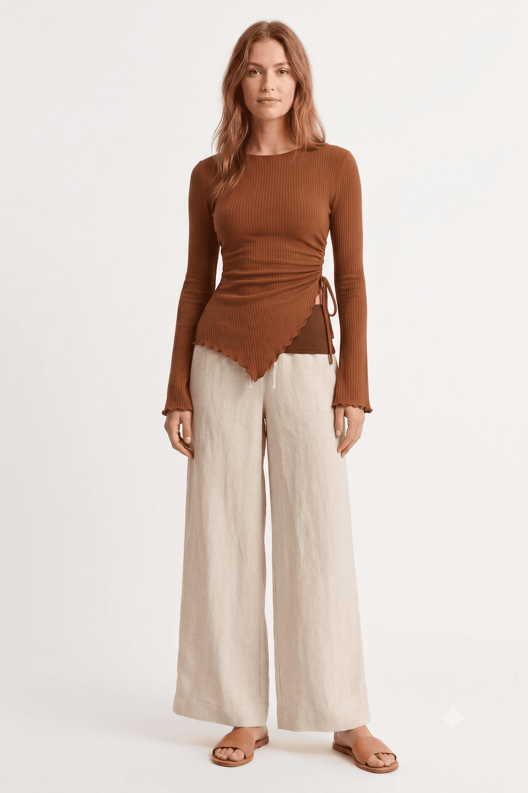 Draped Cowl Neck Long Sleeve Alternate