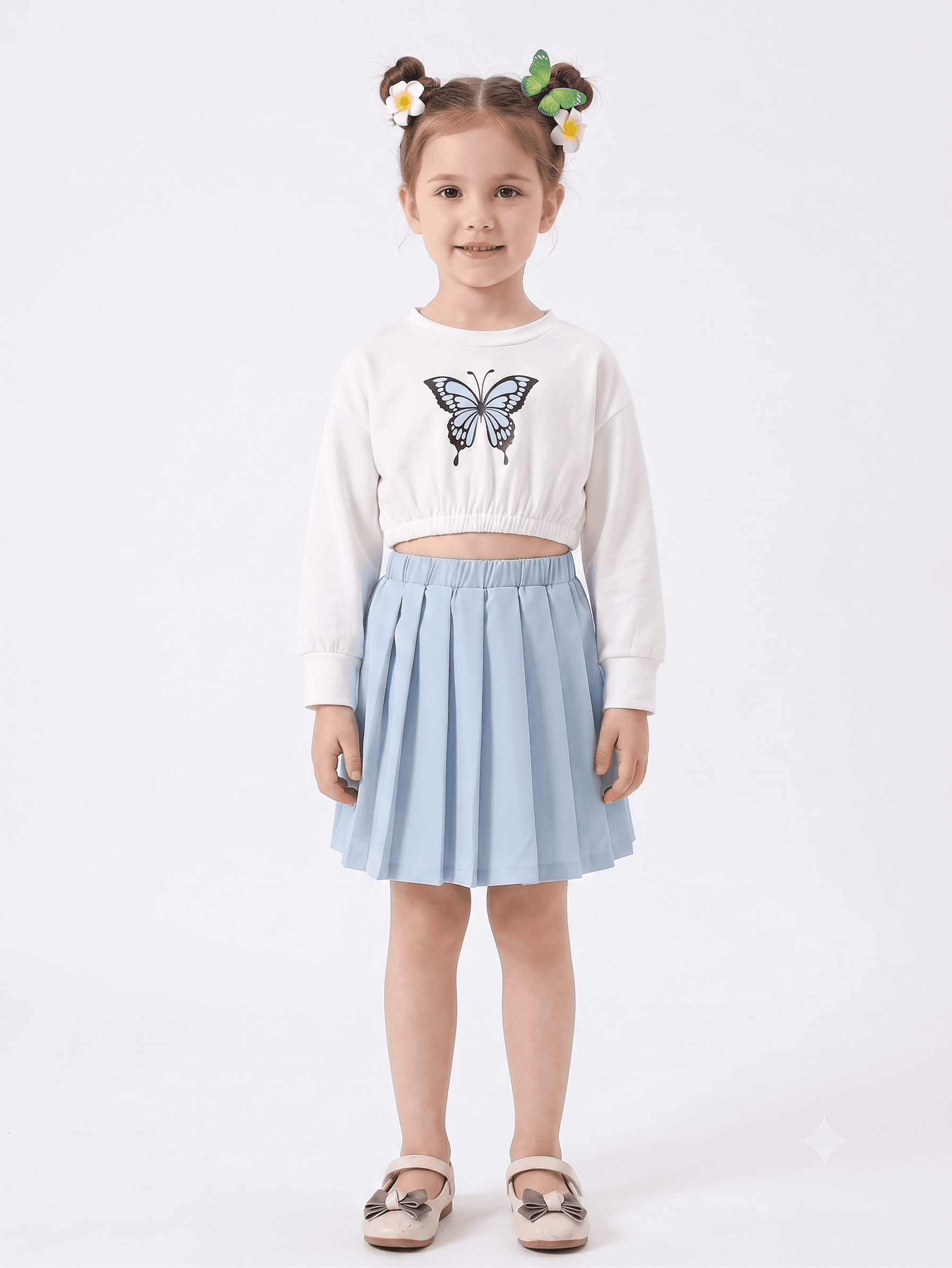 Girls Floral Cotton Dress Alternate