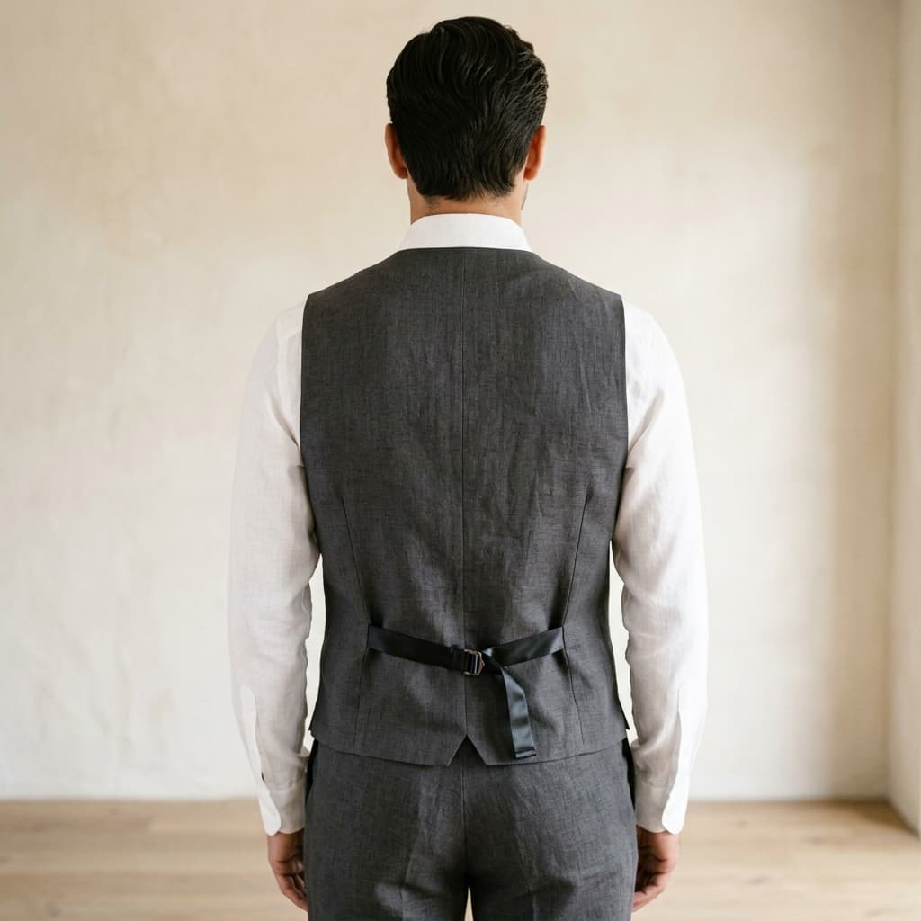 Structured Linen Suit Vest Alternate